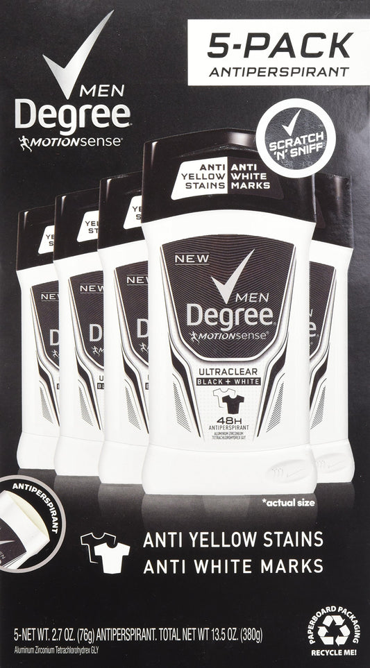 Degree Men Adrenaline Series Antiperspirant & Deodorant 2.7oz 5pack +1.7oz extra Beauty and Personal Care Degree