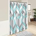 MARBLE HILL Shower Curtains for Bathroom - Lena 72" x 72" Machine Washable Bath Curtains, Aqua