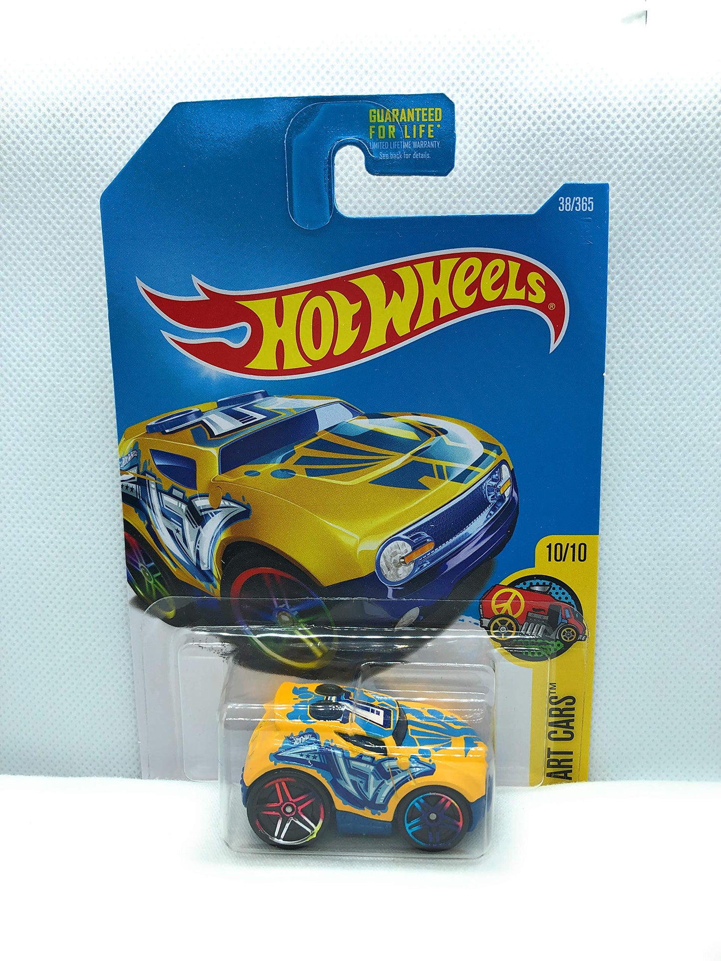 HOT WHEELS HW ART CARS 10/10 YELLOW ROCKET BOX 38/365
