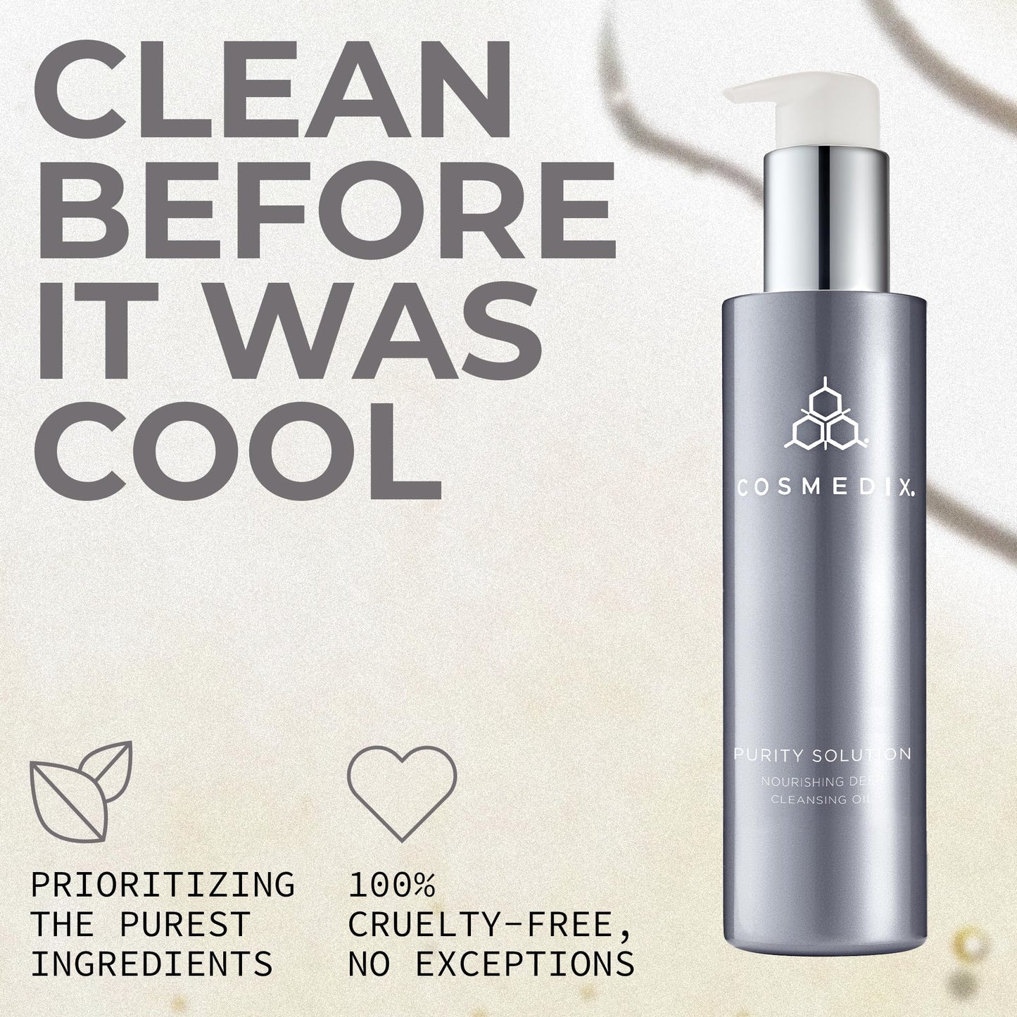 COSMEDIX Purity Solution Cleansing Oil - 2-in-1 Makeup Remover & Hydrating Facial Wash - Nutrient-Rich Cruelty-Free Skincare for Soft, Smooth