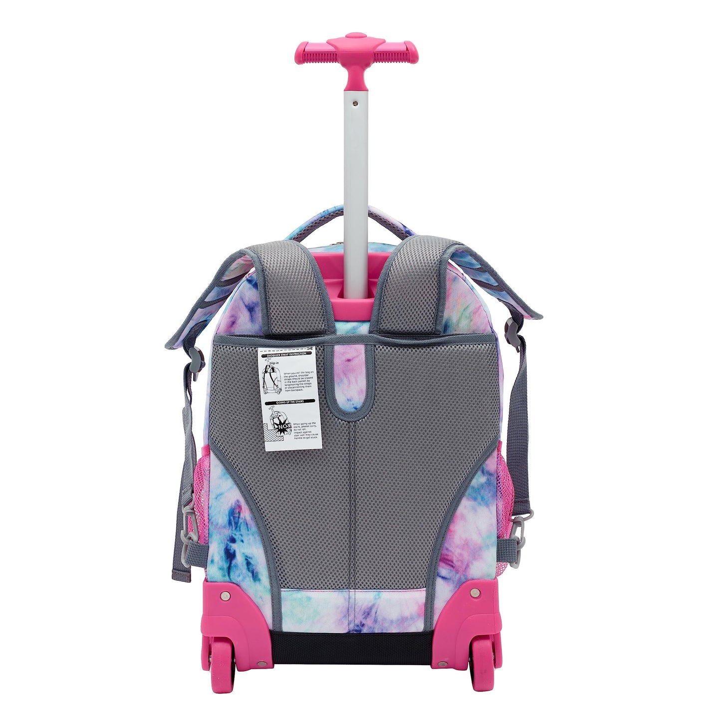 Travelers Club 18" Rolling Backpack with Shoulder Straps, Tye Dye