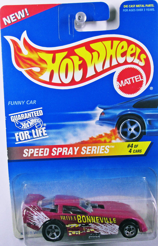 Hot Wheels - Speed Spray Series - #4 of 4 - Funny Car (Magenta) - Collector #552 by Hot Wheels