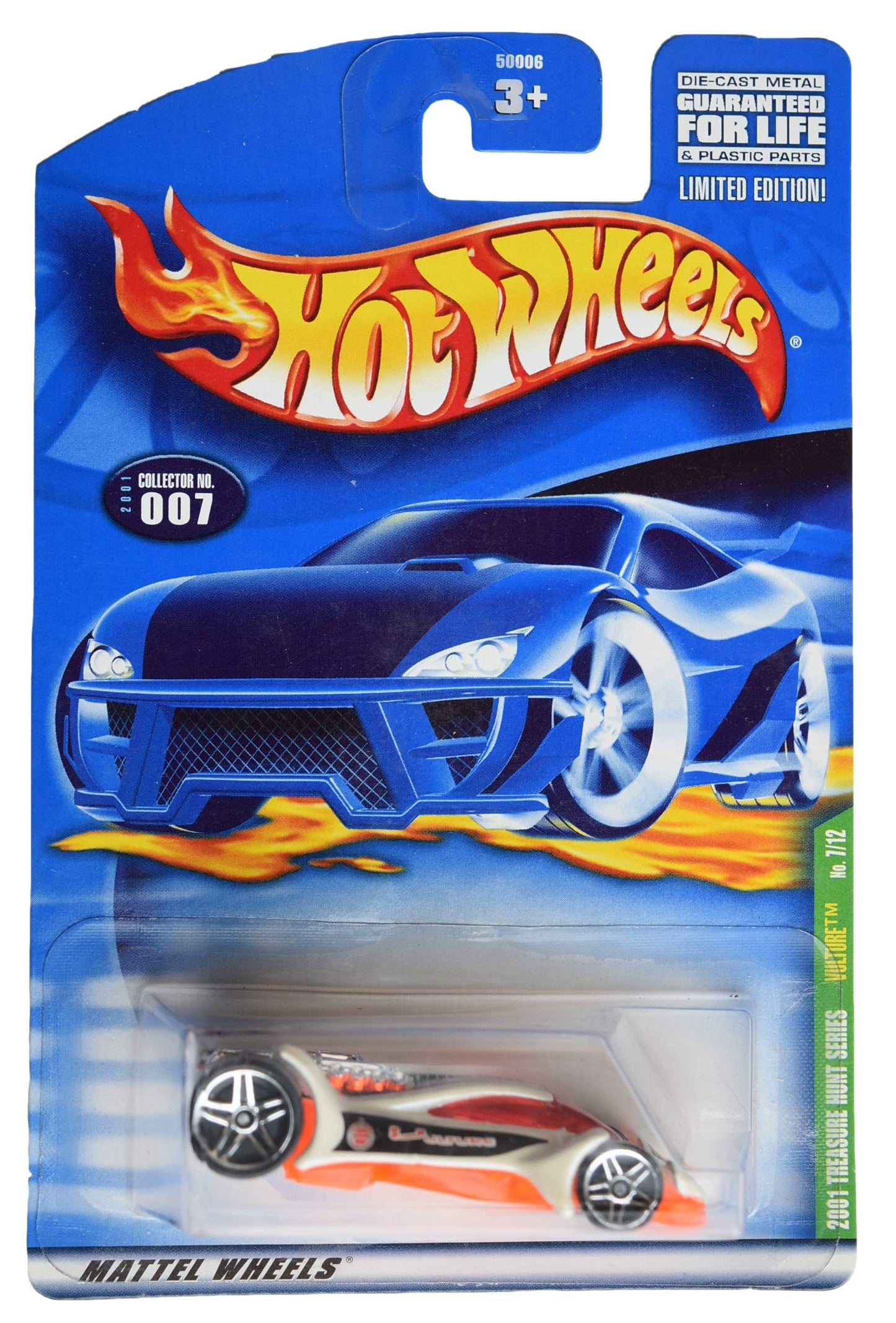 Hot Wheels 2001 Treasure Hunt Series [white/orange] Vulture #7/12