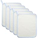 Blulu 5 Pcs Exfoliating Wash Cloth Face Body Towel Dual Sided Exfoliating Scrub Towel Weave Beauty Skin Washcloth Soft Home Massage Bath Cloth (5)
