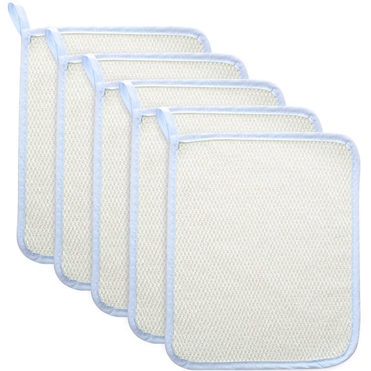 Blulu 5 Pcs Exfoliating Wash Cloth Face Body Towel Dual Sided Exfoliating Scrub Towel Weave Beauty Skin Washcloth Soft Home Massage Bath Cloth (5) Beauty & Personal Care Blulu