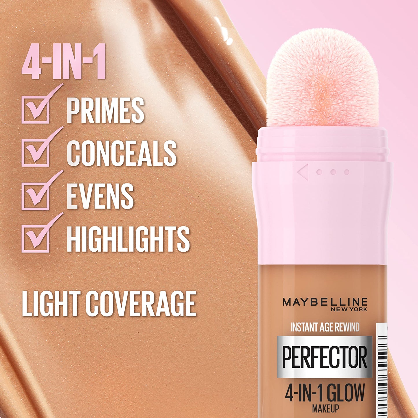 Maybelline New York Instant Age Rewind Instant Perfector 4-In-1 Glow Makeup, Medium/Deep
