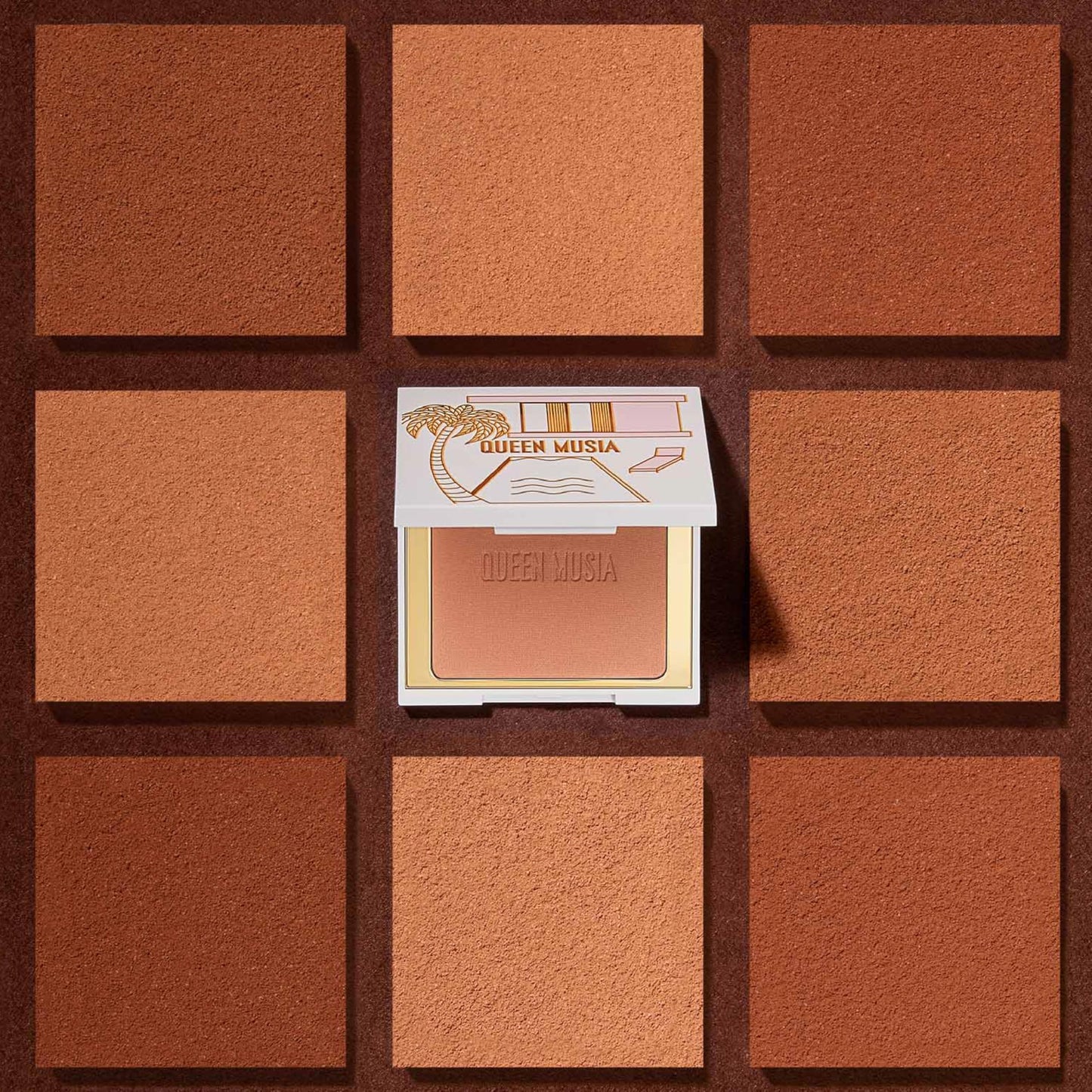 QUEEN MUSIA Voyage Nostalgique Soft Sunlight Bronzer -- Longwear, Sun Kissed, Blurring, Seamless Bronzer, Filtered Skin, Skincare Base, Skin Native