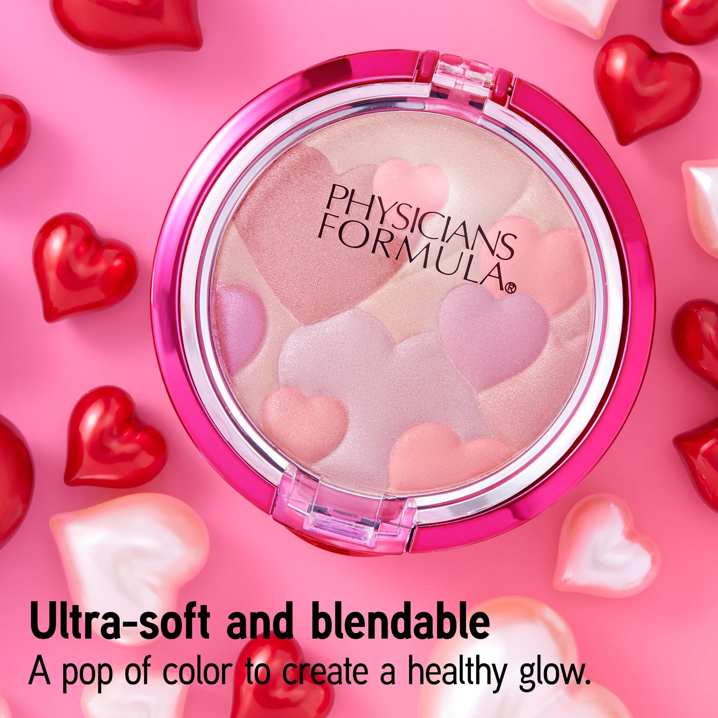 Physicians Formula Happy Booster Glow & Mood Boosting Blush, Silky Smooth Formula, Hypoallergenic, Blends Easily with Radiant Finish - Natural