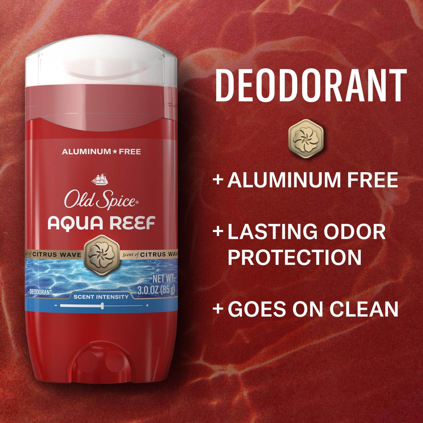 Old Spice Red Zone Deodorant, Aqua Reef - 3 oz - 2 pk