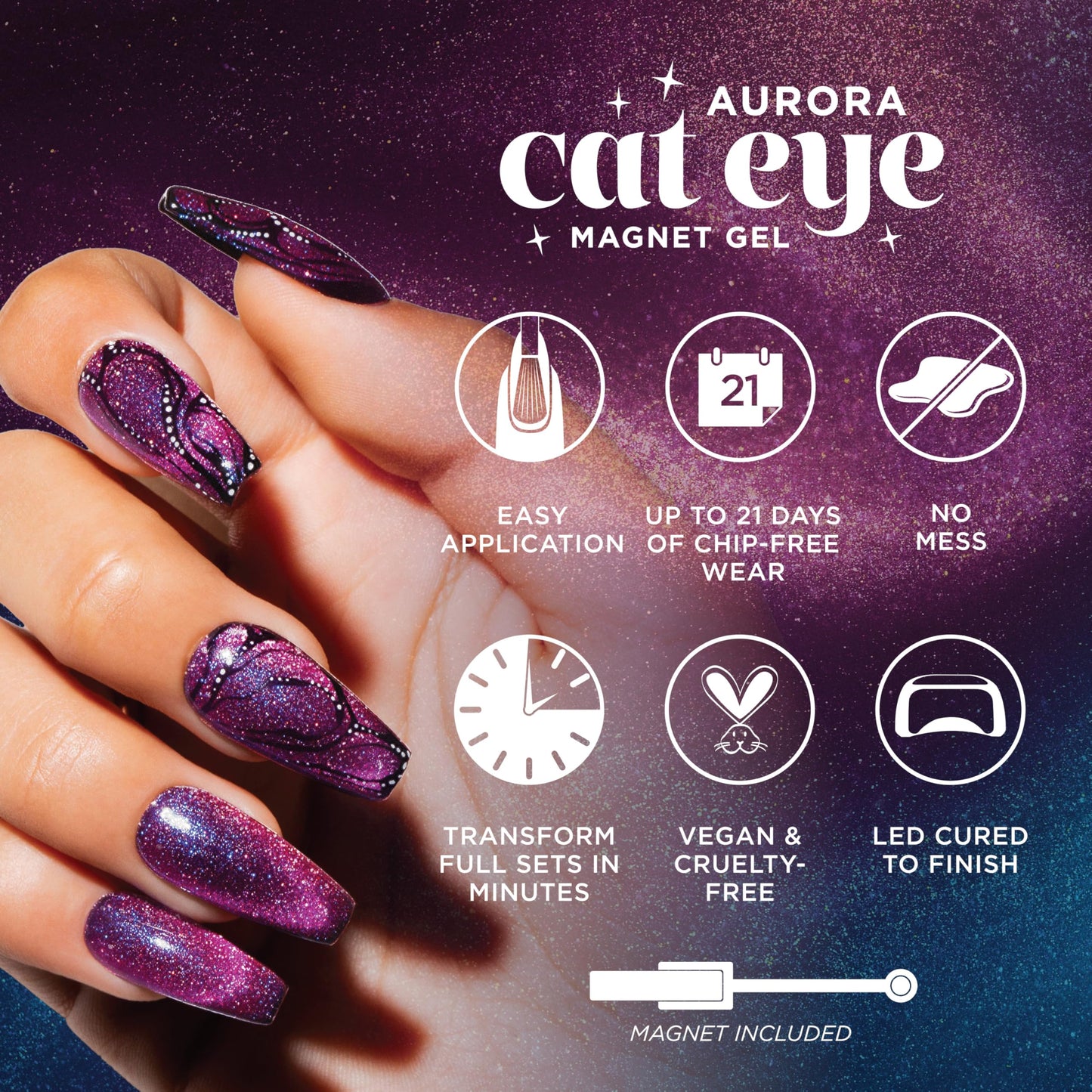 Gelish Aurora Cat Eye Reflective Magnet Gel Polish - Come Sky with Me, 15mL Beauty & Personal Care Gelish