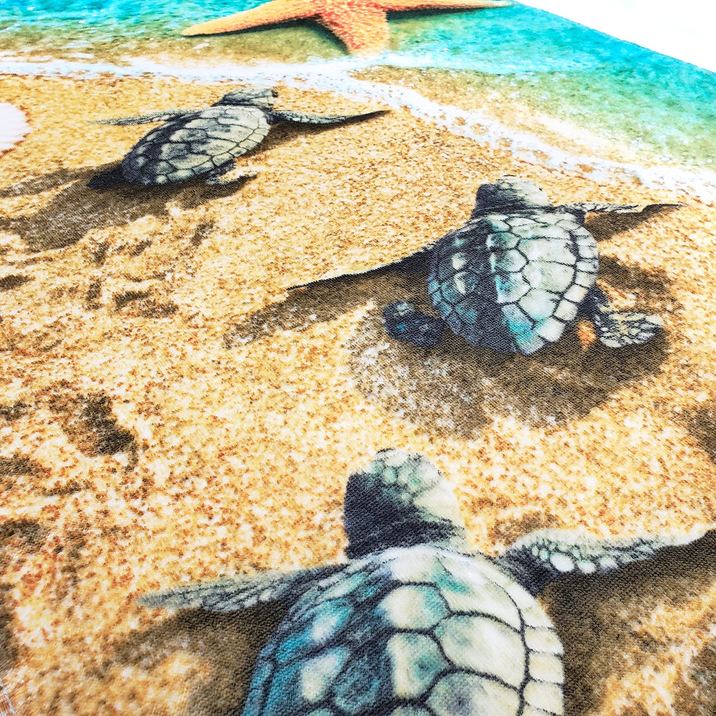 Softerry - Baby Turtles Beach Towel 30 x 60 inches (76 x 152cm) 100% Cotton Soft and Absorbent (30 in x 60 in, Baby Turtles)