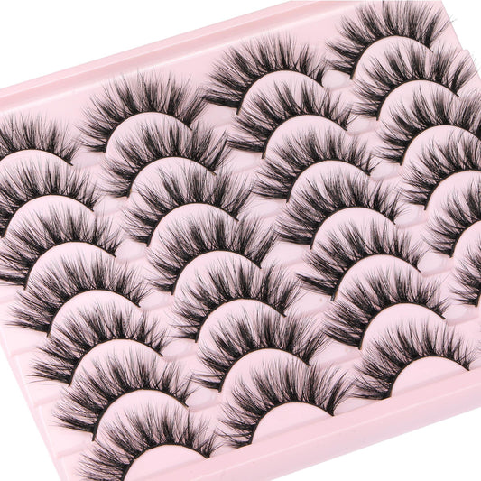 Newcally Eyelashes False Lashes Wispy Spikes Eyelashes Mink Natural Look 3D Volume Fake Eye Lashes Pack Cat Eye Strip Reusable Faux Mink Eyelash 14 Beauty and Personal Care Newcally Default Title