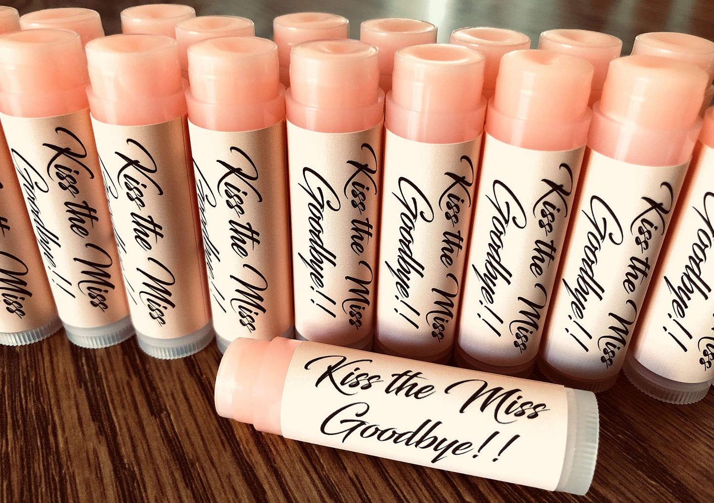 15 KISS THE MISS GOODBYE Personalized Rosé Wine Lip Balms Beauty and Personal Care Vecchia Amaro del Capo