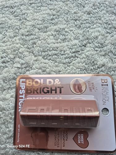 Beauty Intuition Bold & Bright Lipstick, Sweet Cocoa, Smooth Application, Moisturizes & Hydrates, 0.12 oz