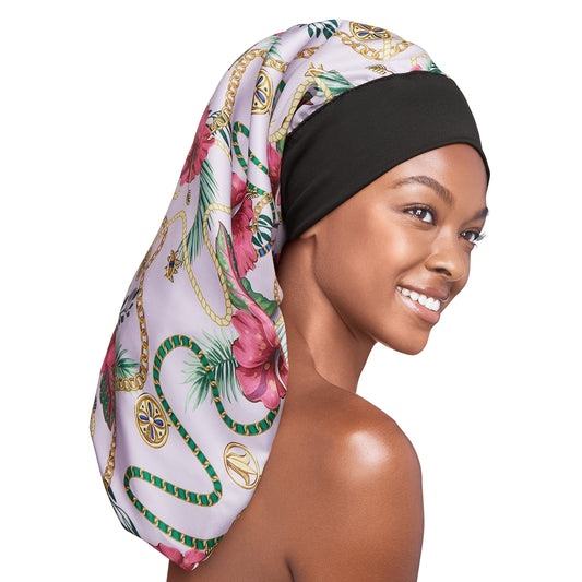 Red by Kiss Silky Braid Bonnet Wide Edge Bonnet Sleep Cap, Frizz Free Bonnet (Luxury) Beauty and Personal Care Red by Kiss