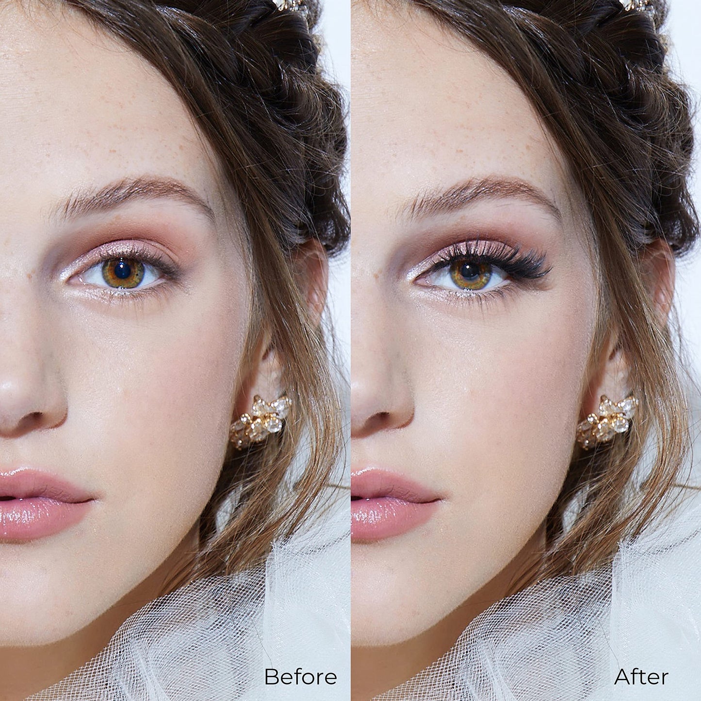 KISS The Muses, False Eyelashes, 'Noblesse', 12mm, Includes 1 Pair, Easy to Apply, Reusable Lash Clusters