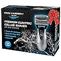 Electric Callus Remover: Rechargeable Electronic Foot File CR900 by Own Harmony(Tested Most Powerful) Best Pedicure Tools w 3 Rollers Professional