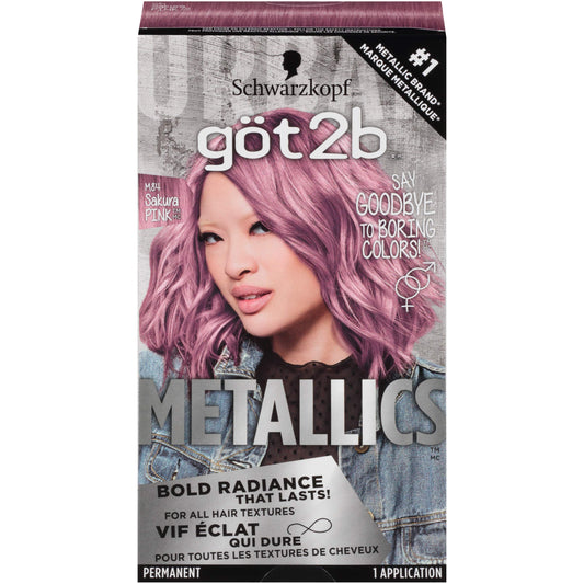 Got2b Metallics Permanent Hair Color, M84 Sakura Pink Beauty & Personal Care Got2B