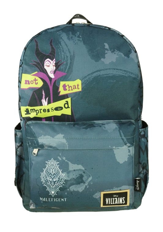 KBNL Classic Disney Villains - Maleficent Backpack with Laptop Compartment for School, Travel, and Work, Multicolor