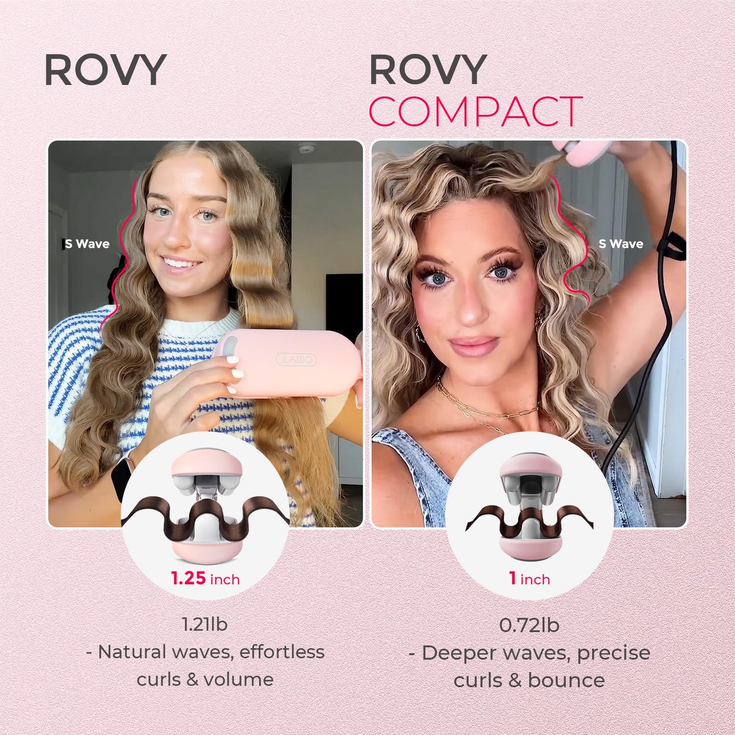 Curling Iron Hair Crimper Waver - TYMO ROVY Beach Waves Curling Wand, Ionic Deep Waver Hair Curler Tool with Ceramic 3 Barrel for Women, Dual Voltage Beauty and Personal Care TYMO