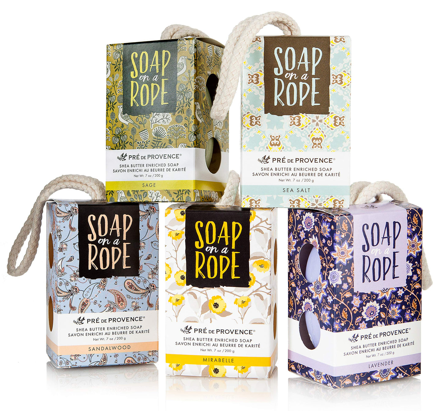 Pre de Provence Soap On a Rope, Sage, 200 Gram
