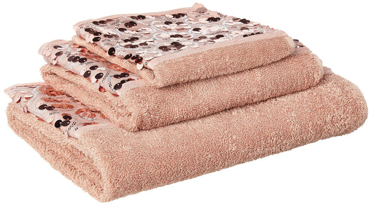 Popular Bath Blush Sinatra Bath Decor Accessories, Premium, Durable, Acrylic Resin, Eco-Friendly 3-Piece Bath Towel Set