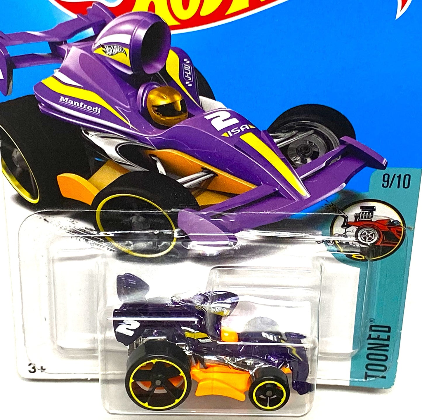 Hot Wheels, 2017 Tooned, Tarmac Attack Mini Car [Purple] 29/365