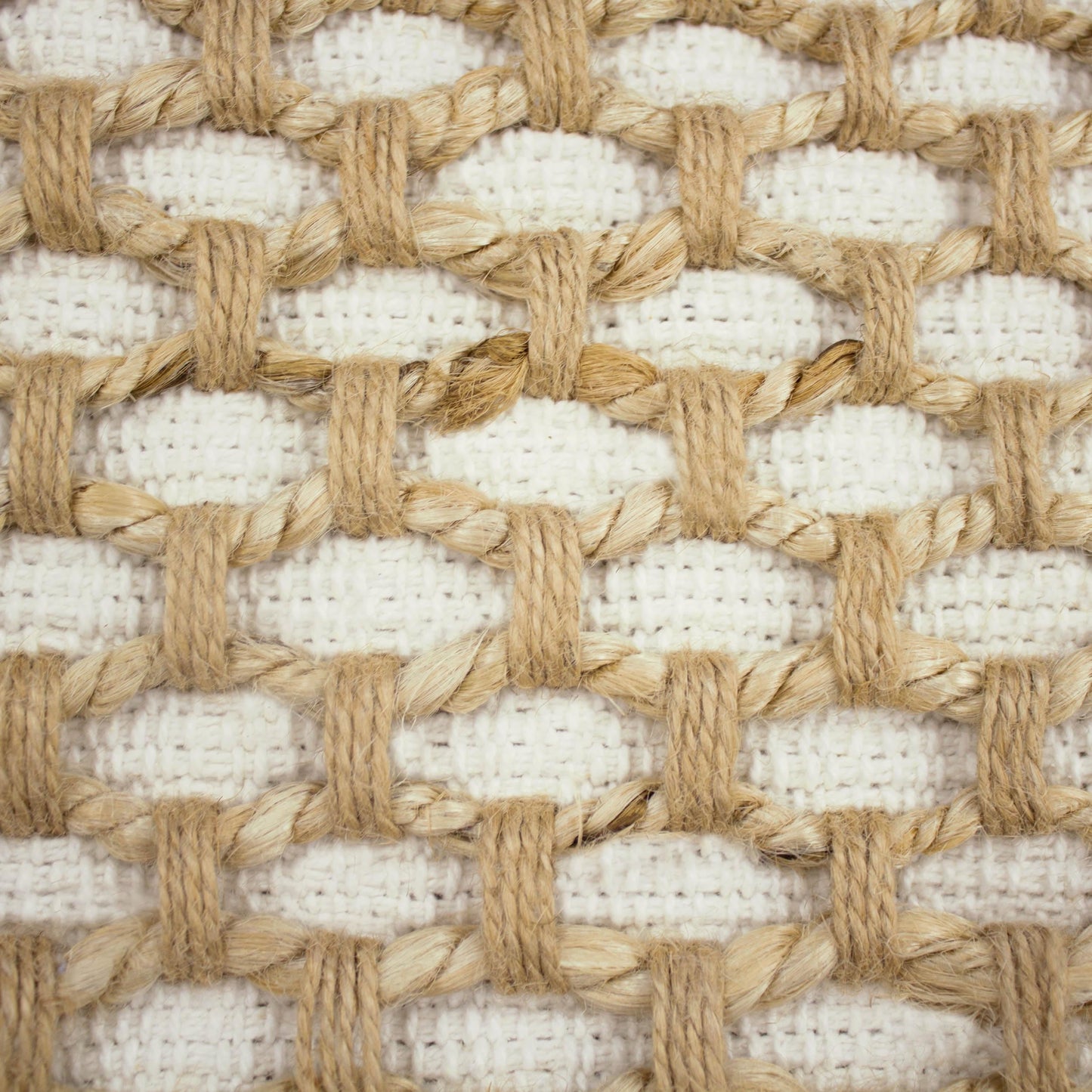 Boho Living Jada 2 Pc Decorative Throw Pillow Covers, Pillow Insert not Included, Premium Woven Design, Living Room Décor, (2) 20" x 20", White