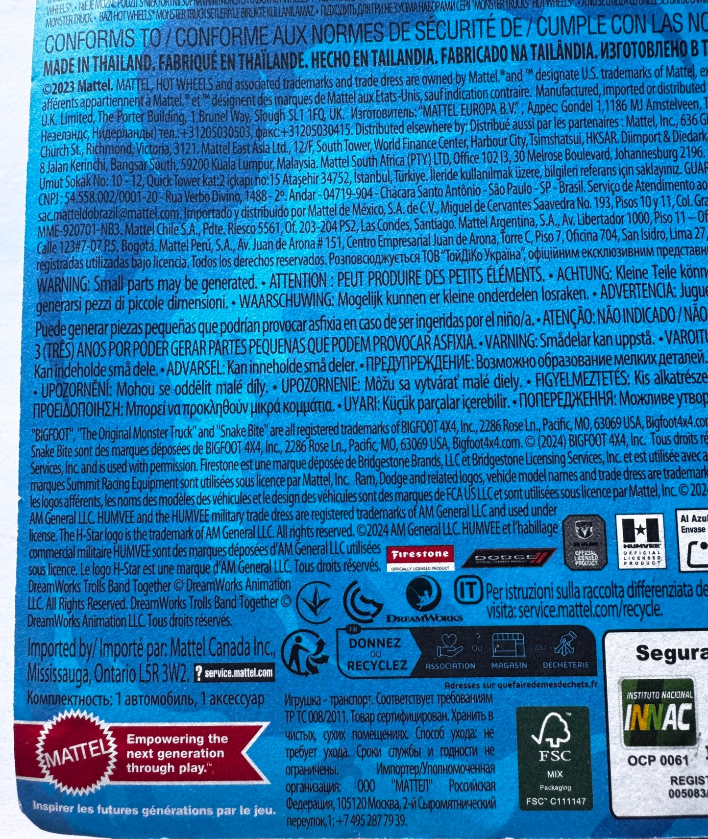 Hot Wheels Monster Trucks New for 2024 1:64 Scale (Crash Legends 5/6 Humvee)