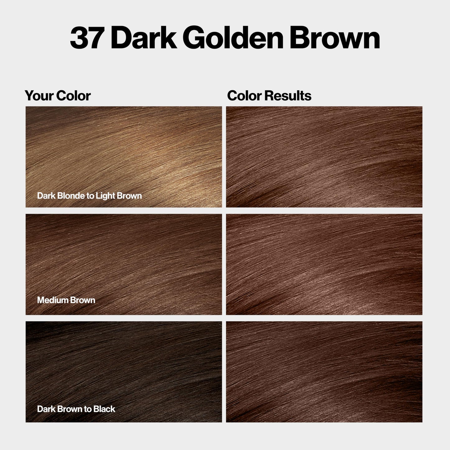Revlon ColorSilk with Bond Repair Complex, Brown Permanent Hair Color, 100% Gray Coverage, Ammonia Free Hair Dye, Vegan Keratin, 37 Dark Golden Brown