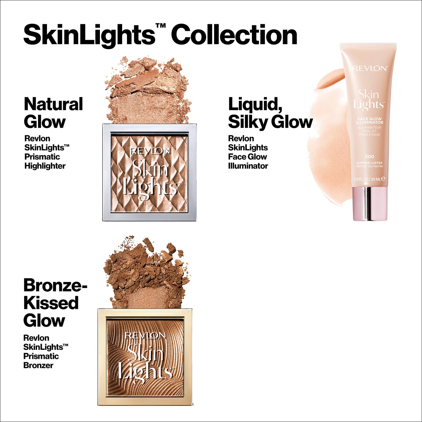 Revlon Skinlights Prismatic Powder Bronzer, Translucent-to-Buildable Coverage, 110 Sunlit Glow, 0.31 oz (Pack of 1)