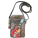Chala Guitar Cellphone Crossbody Handbag - Convertible Strap 5" x 7.5" x 1"