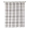 SKL Home by Saturday Knight Ltd. Geo Stripe Shower Curtain, Black 70x72