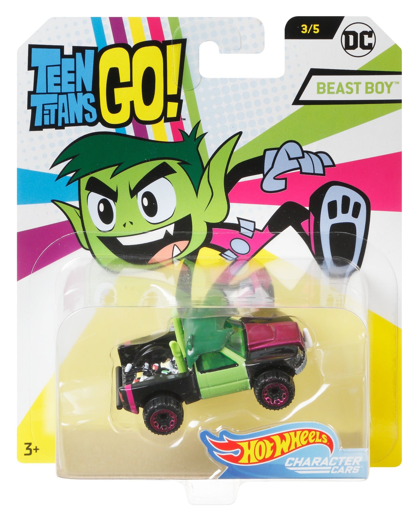 Hot Wheels Teen Titans Go Beast Boy Vehicle, 1:64 Scale