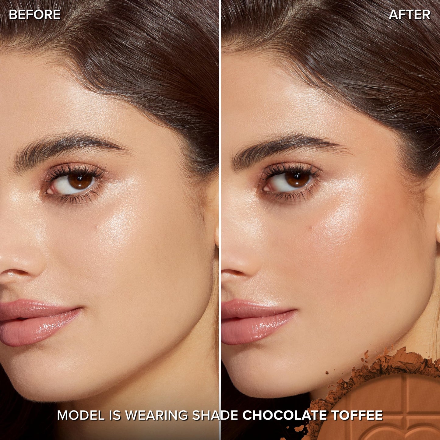 Too Faced Chocolate Soleil Matte Blurring Bronzer | Matte Bronzer Powder that Mimics Natural Skin for Blurred Sun-Kissed Effect, Chocolate Toffee