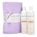 Curly Girl Shampoo, Conditioner & Anti Frizz Microfiber Towel Set (Lavender)