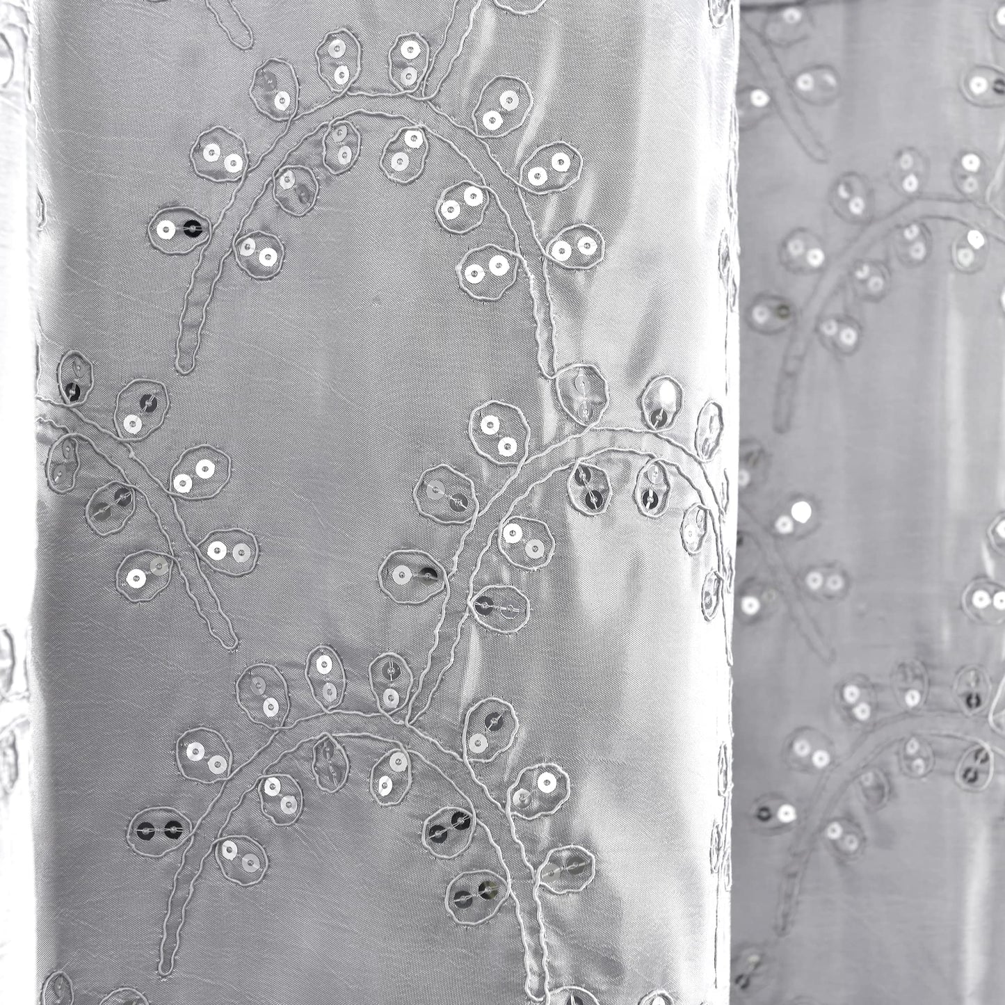 Lush Decor Maria Shower Curtain, 72" x 72", Gray & Silver