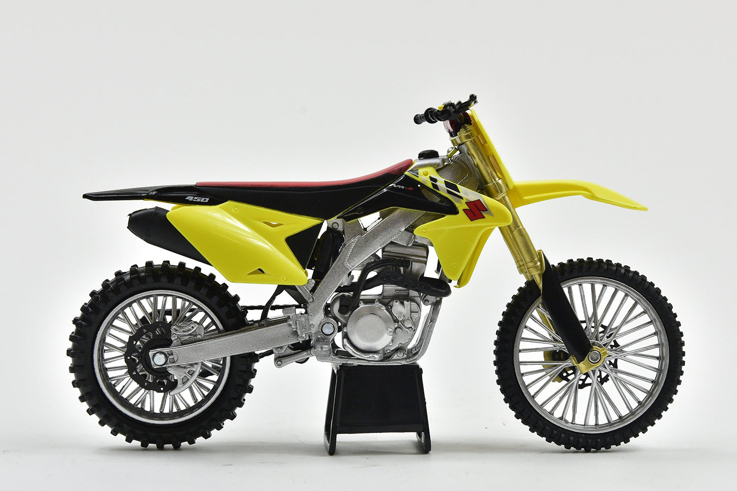 New-Ray 1/12 Suzuki RM-Z450 2014 Suzuki Motocross/Off-Road Bike, Yellow, (57643)