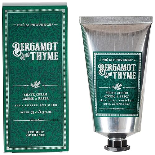 Pre de Provence Bergamot & Thyme Men's Fragrance Collection, Shave Cream, 75 ML