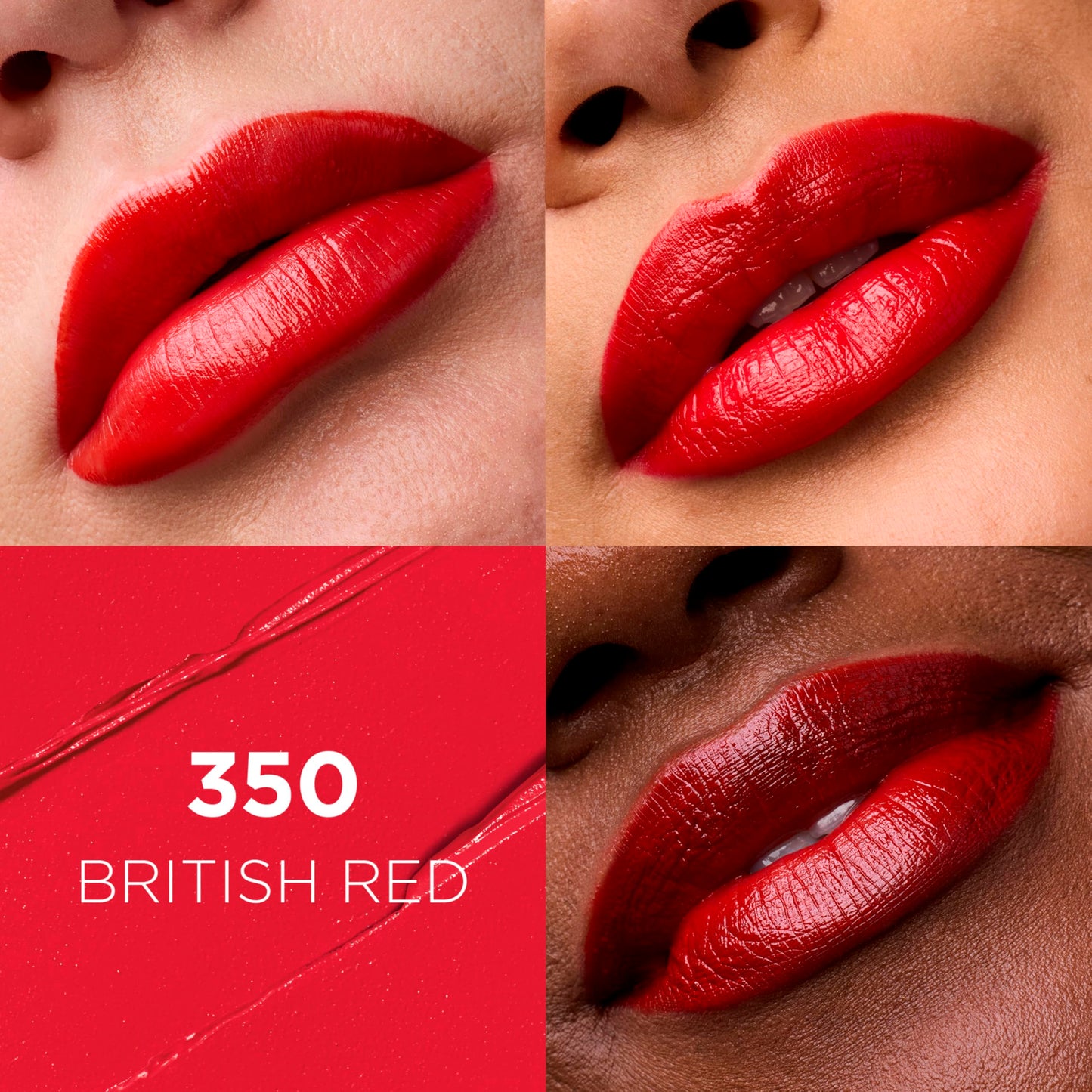 L'Oreal Paris Colour Riche Original Creamy, Hydrating Satin Lipstick with Argan Oil and Vitamin E, British Red , 1 Count