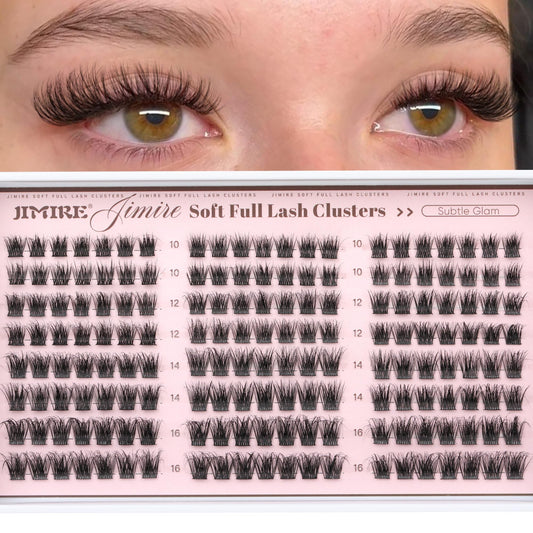 Wispy Lash Clusters Natural Eyelash Clusters 10-16MM Wispy Cluster Eyelash Extensions D Curl Fluffy Lash Extensions Individual Cluster Lashes 168Pcs Beauty and Personal Care JIMIRE Default Title