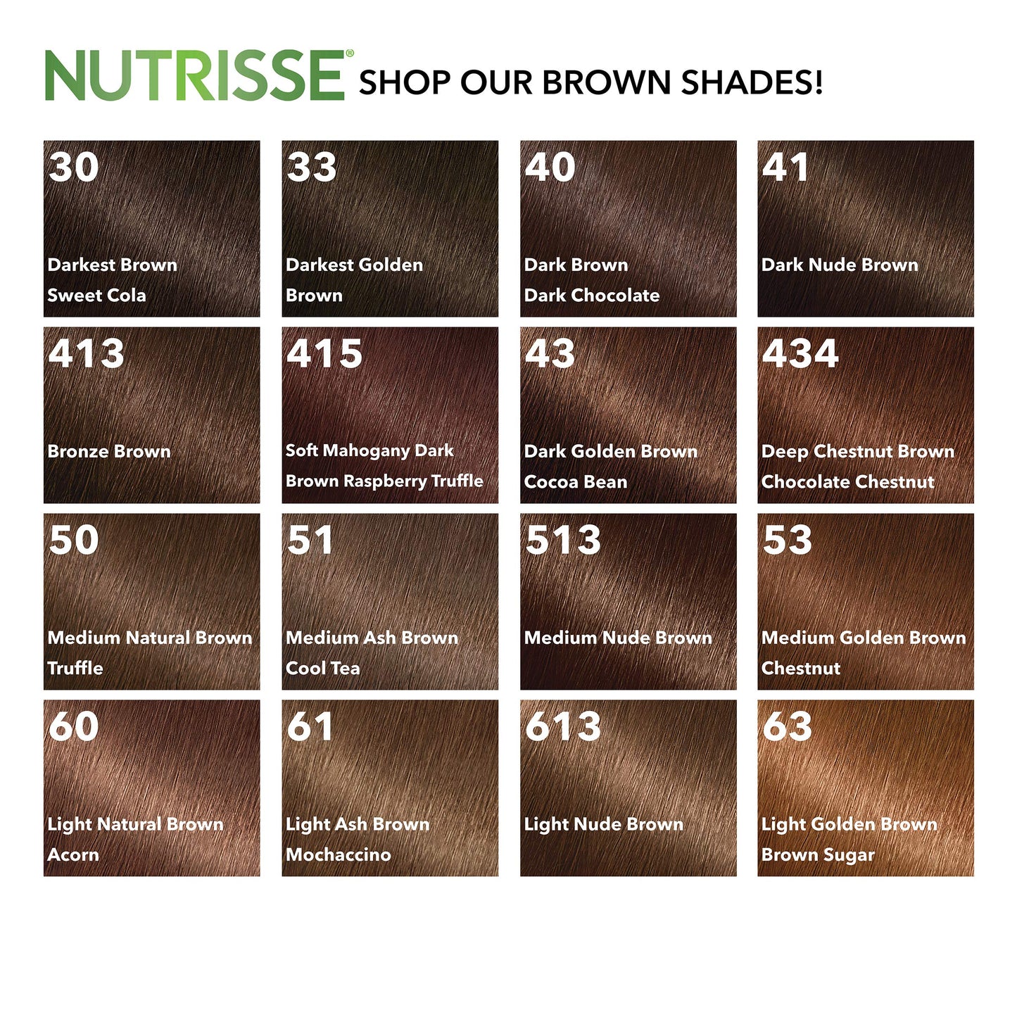 Garnier Nutrisse Nourishing Hair Color Creme, 63 Light Golden Brown (Brown Sugar) (Packaging May Vary)