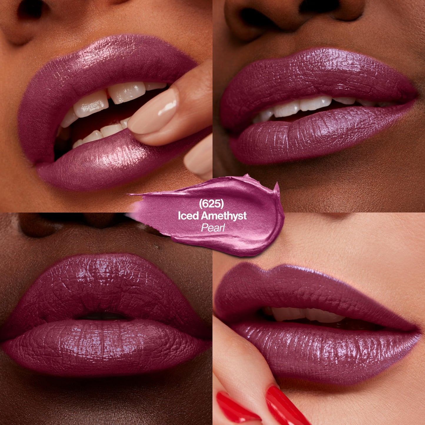 Revlon Super Lustrous Lipstick, Creamy Formula For Soft, Fuller-Looking Lips, Moisturized Feel, 625 Iced Amethyst, 0.15 oz