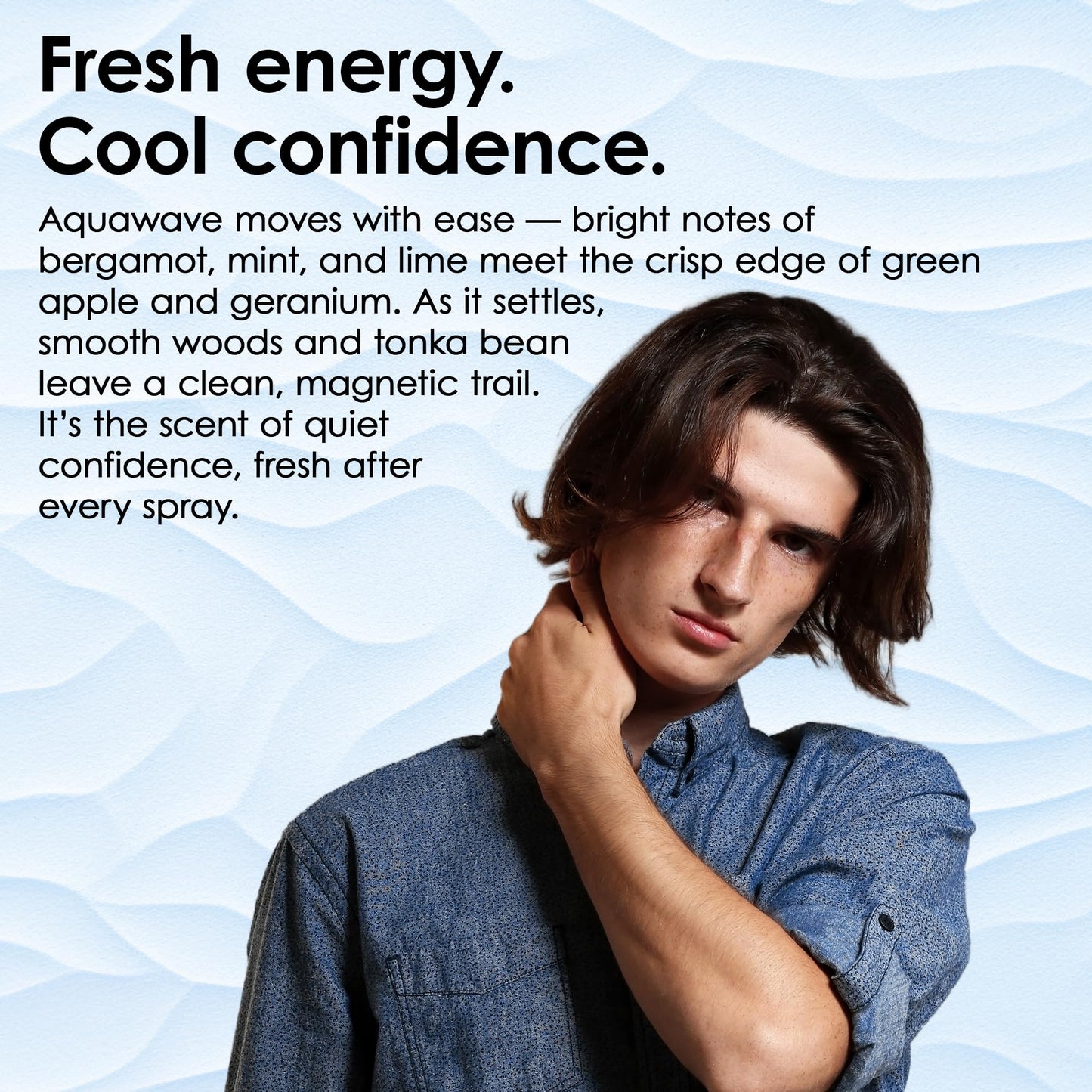 TAHARI Aquawave Eau de Toilette for Men - Long-Lasting Fresh Aquatic Cologne with Bergamot, Marine & Cedarwood - Bold, Clean & Refreshing Men’s