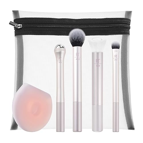 Real Techniques Limited Edition Me Time Makeup Brush and Skin Care, 6 Piece Valentine’s Day Gift Set, Perfect For Wife, Spouse, Girlfriend