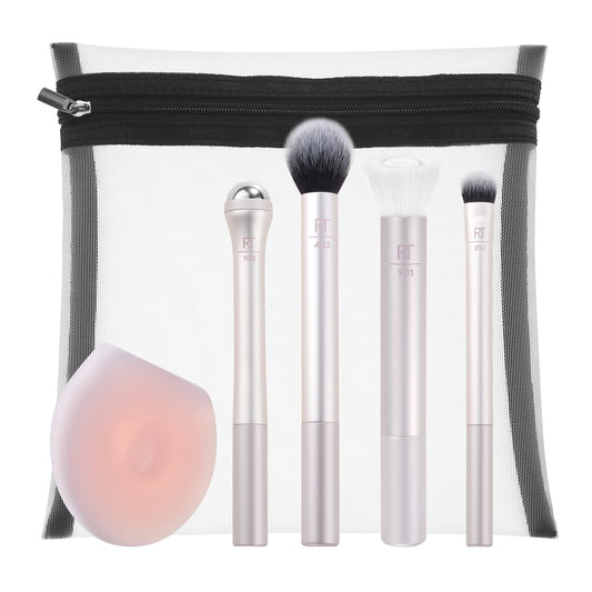 Real Techniques Limited Edition Me Time Makeup Brush and Skin Care, 6 Piece Valentine’s Day Gift Set, Perfect For Wife, Spouse, Girlfriend
