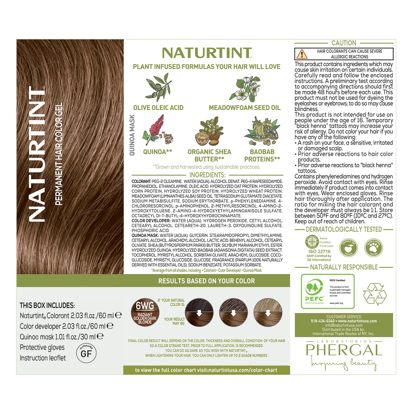 Naturtint 6WG Radiant Golden Dark Blonde Permanent Hair Color (Pack of 1), Ammonia Free, Vegan, Cruelty Free, up to 100% Gray Coverage, Long Lasting