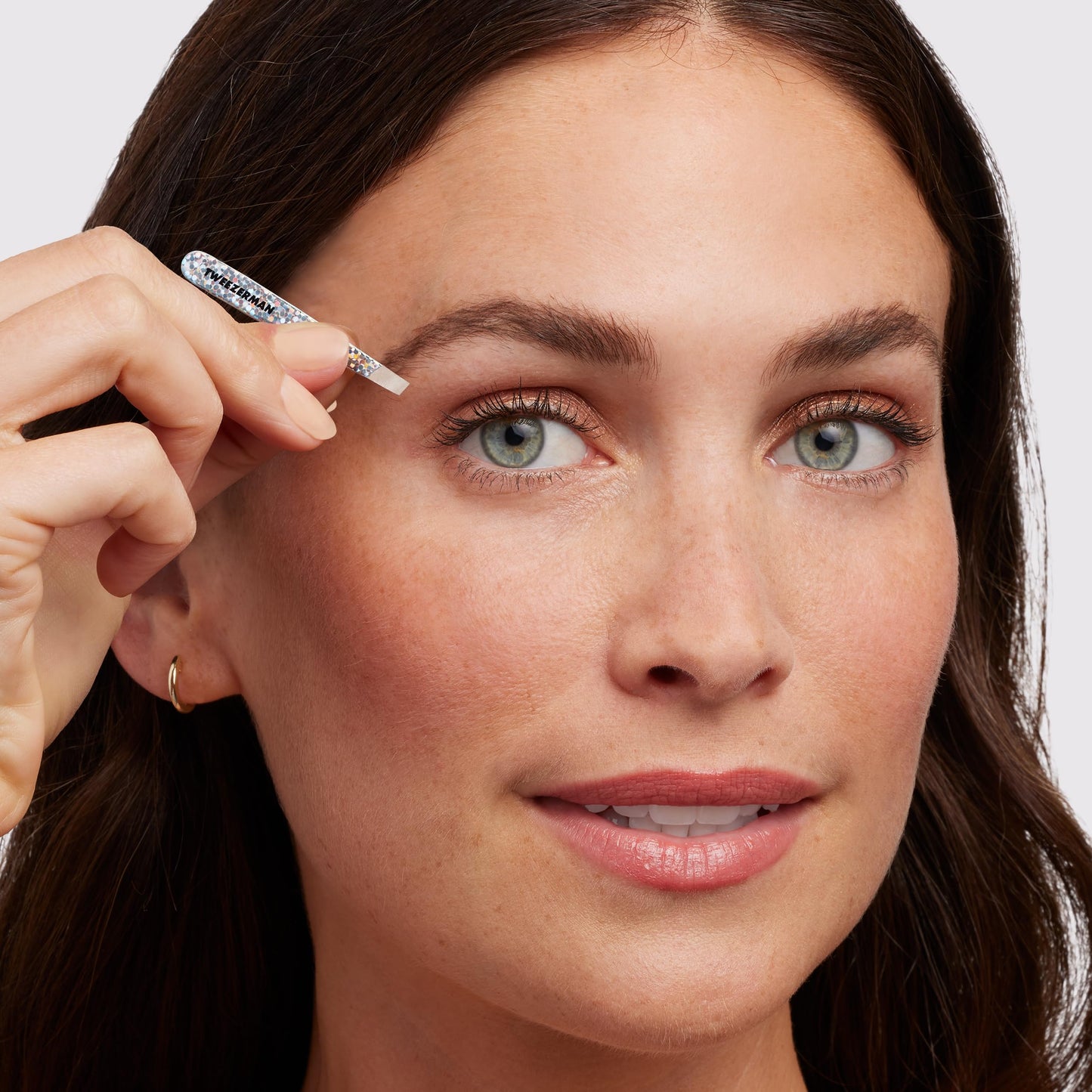 Tweezerman Hollygraphic Micro Mini Slant & Point Tweezer Set - Eyebrow Tweezers for Women and Men