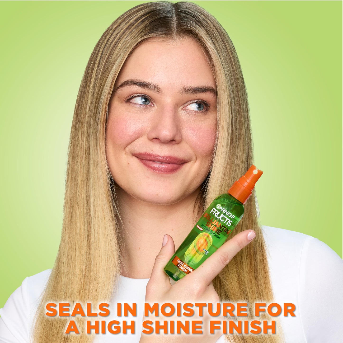 Garnier Fructis Style Brilliantine Shine Glossing Spray for High Shine Finish, Argan Oil, 3 Fl Oz, 3 Count (Packaging May Vary)
