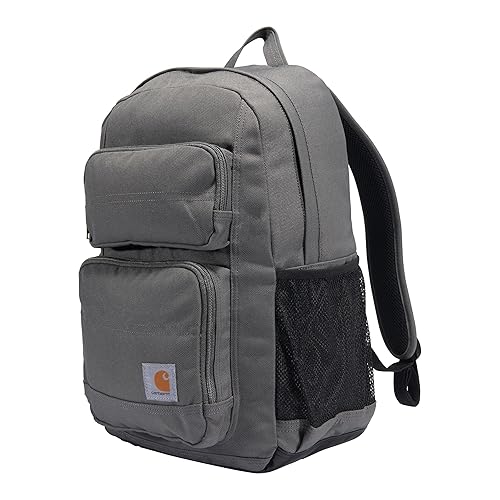 Carhartt 27L Classic Single-Compartment Backpack, Durable Pack with Laptop Sleeve and Duravax Abrasion Resistant Base, Gravel